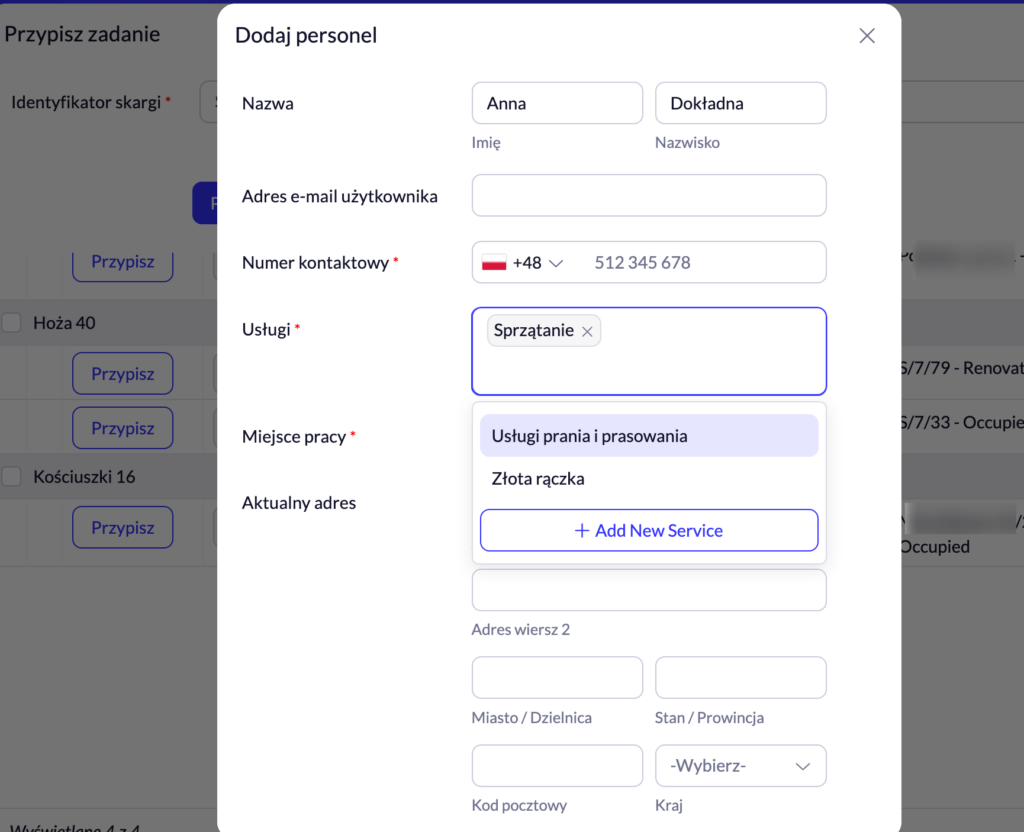 ApartVia Personel i Usługi